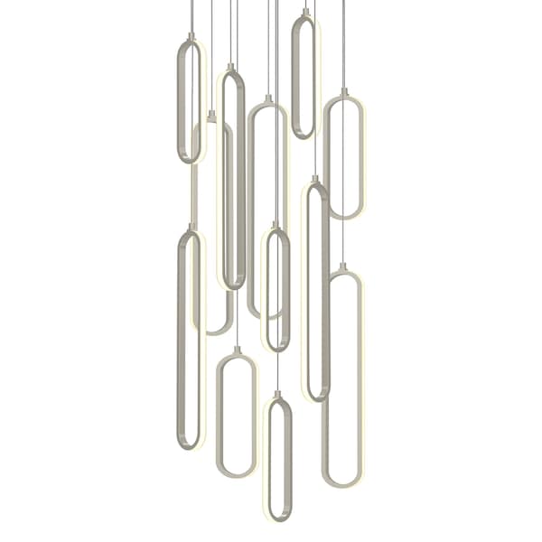 Afx Sienna LED Round Pendant, 18 in.W, Painted Nickel Finish, 174W, 5CCT SIEP99LAJD1NPRND12 - main
